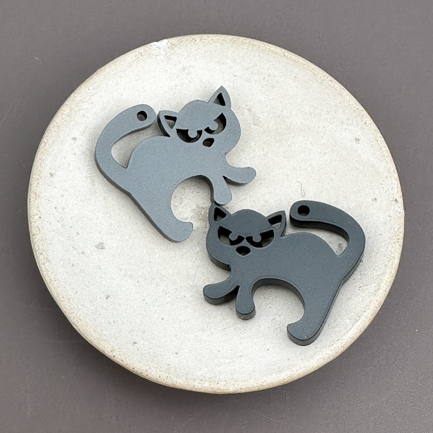 Black Cat Acrylic Charm (Made in Hawaii) - 1 pc.