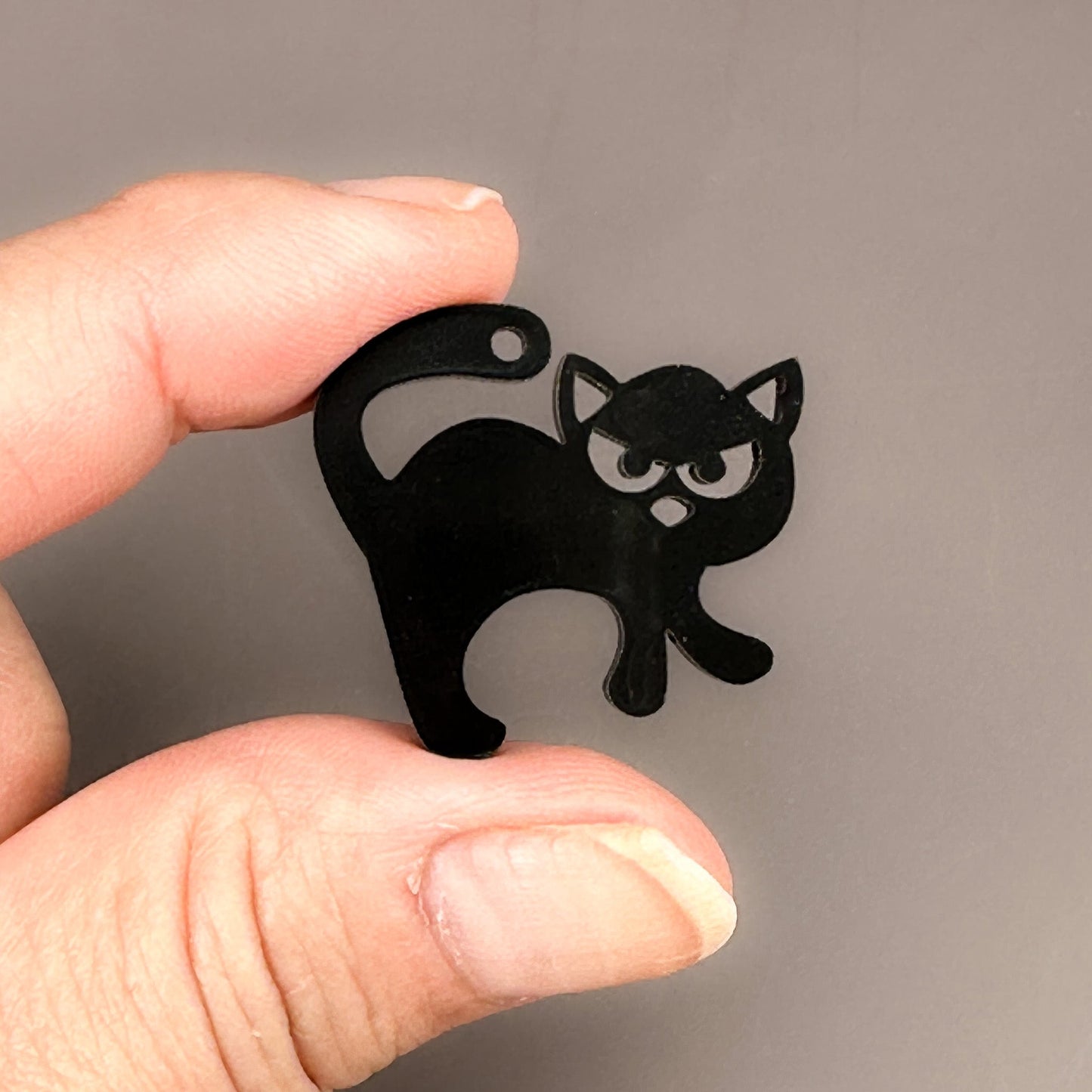 Black Cat Acrylic Charm (Made in Hawaii) - 1 pc.