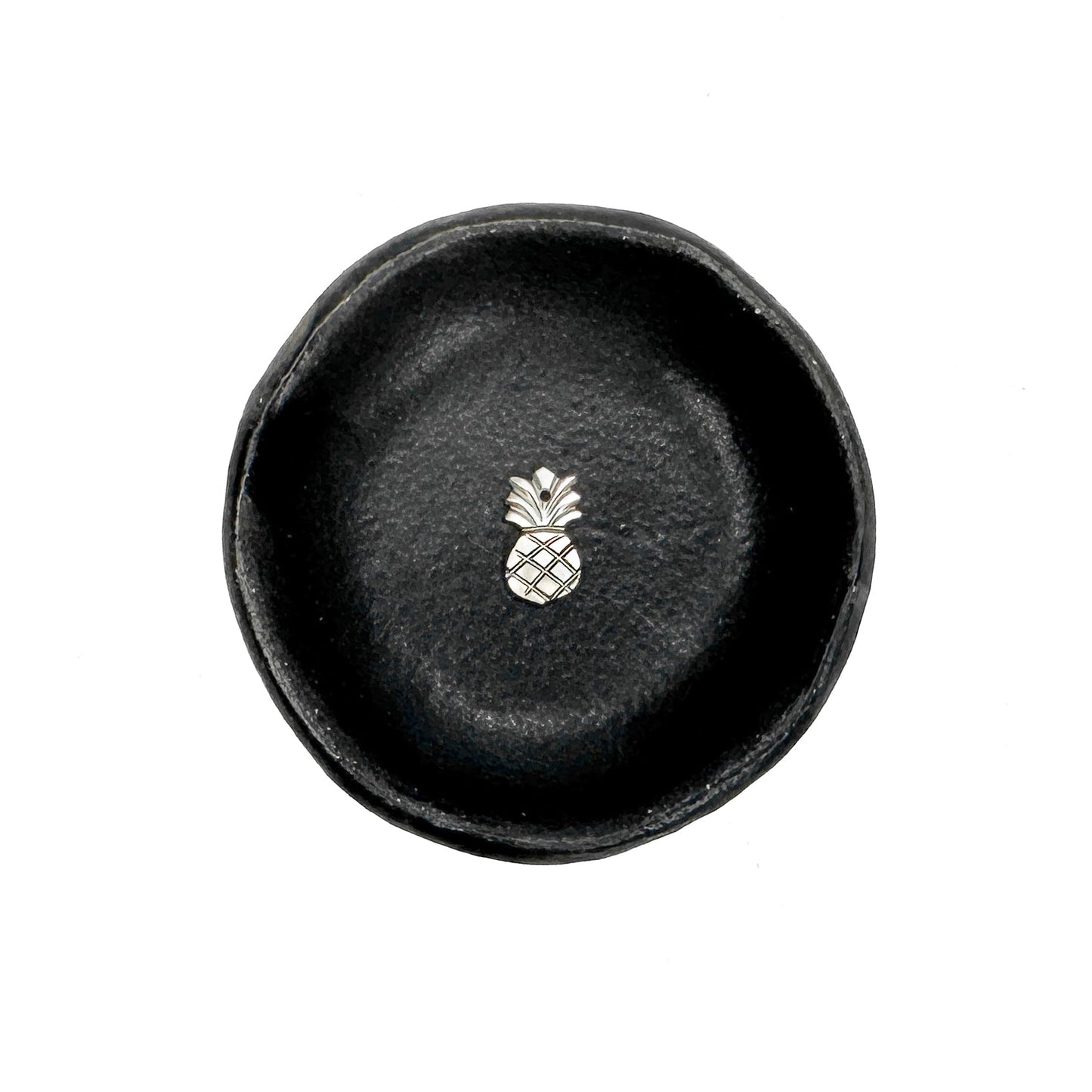 Black Lip Shell Carved Flat Pineapple Charm - 1 pc.-The Bead Gallery Honolulu