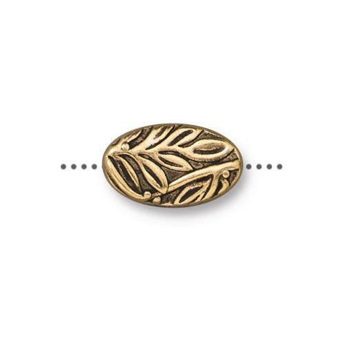 Botanical Oval Bead (4 Colors Available) - 2 pcs.