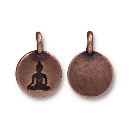 Buddha Coin Charm (4 Colors Available) - 2 pcs.