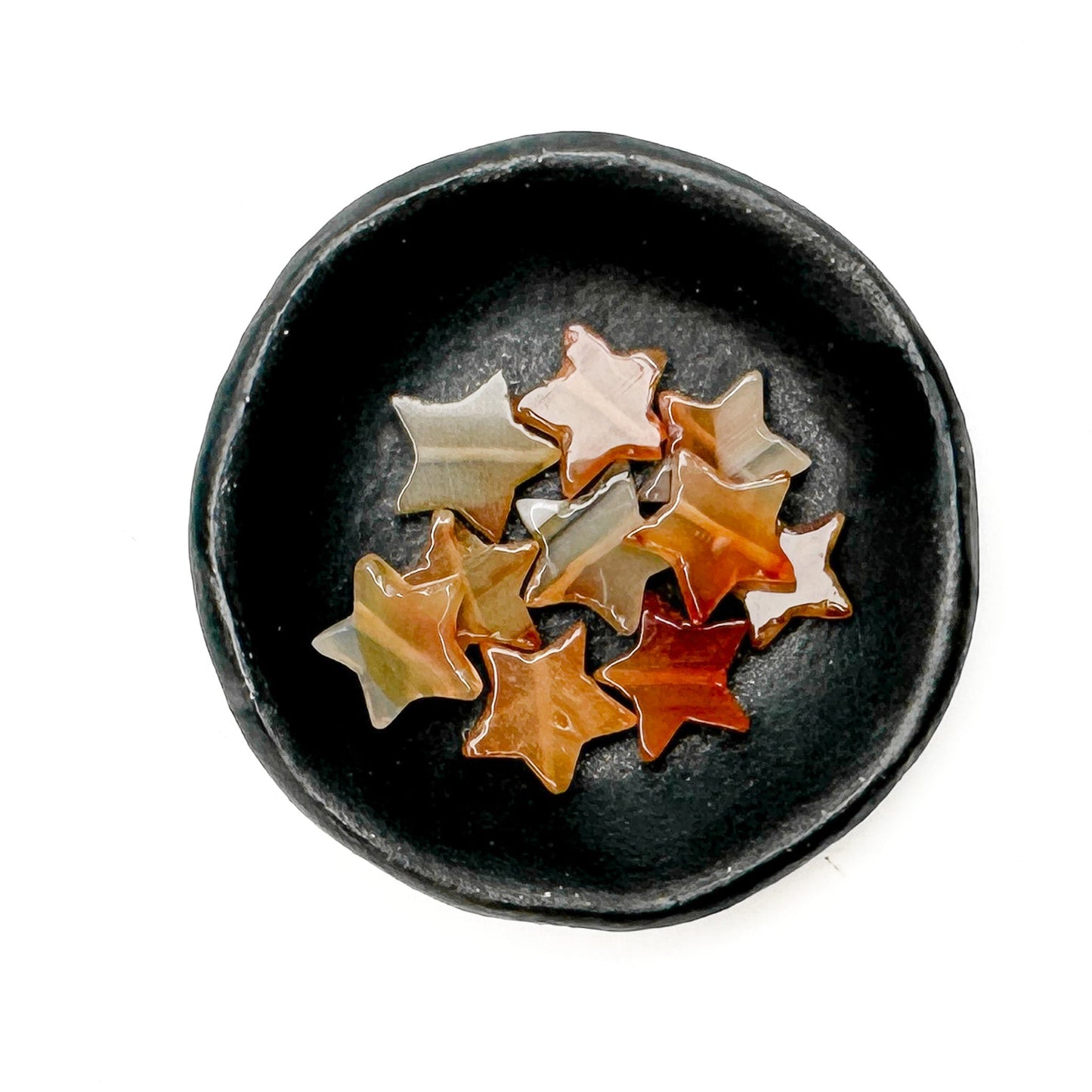 Carnelian 13mm Star Bead - 10 pcs.-The Bead Gallery Honolulu