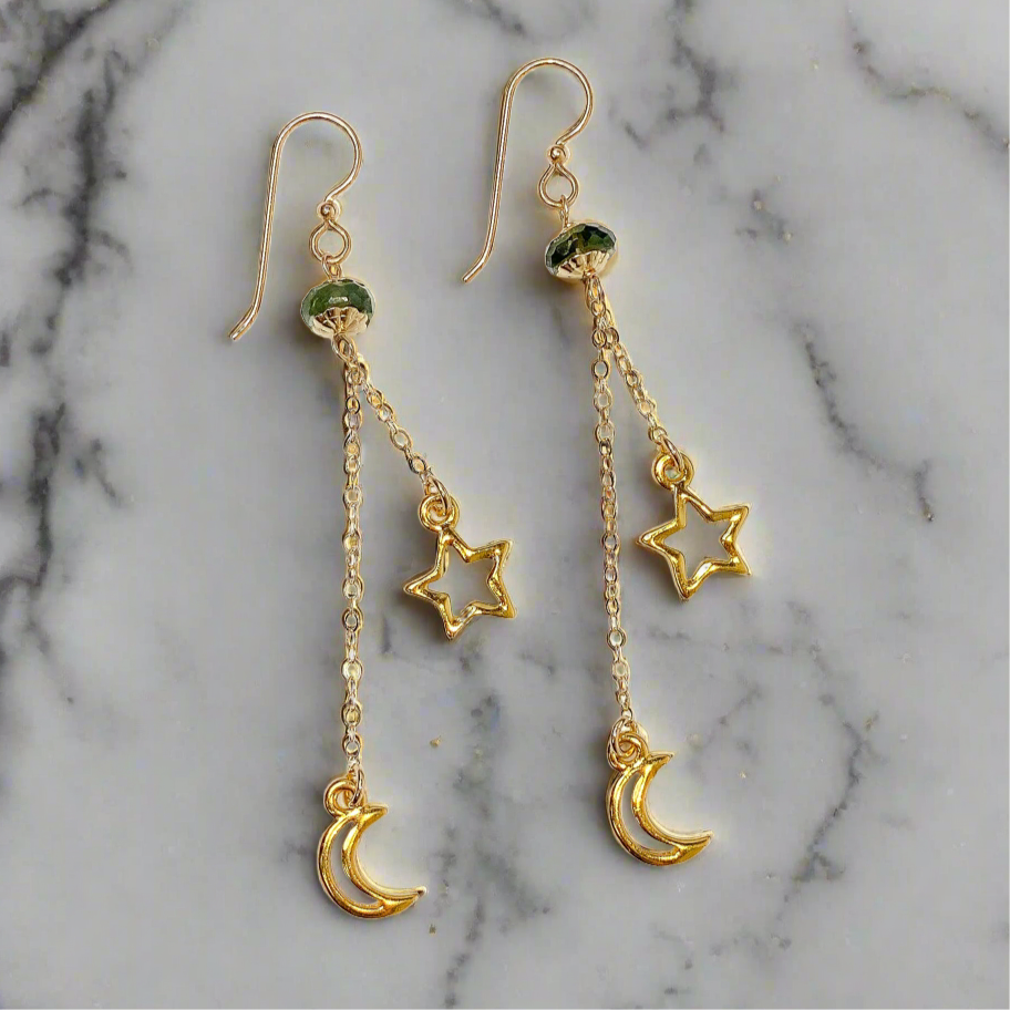 Celestial Moldavite Earring Kit - Gold (KT331)