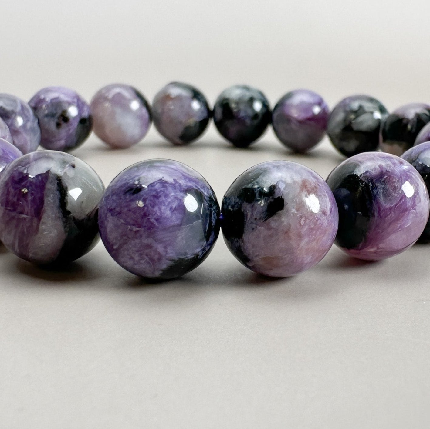 Charoite 11mm Smooth Round Bead - 1 pc. (P3132)