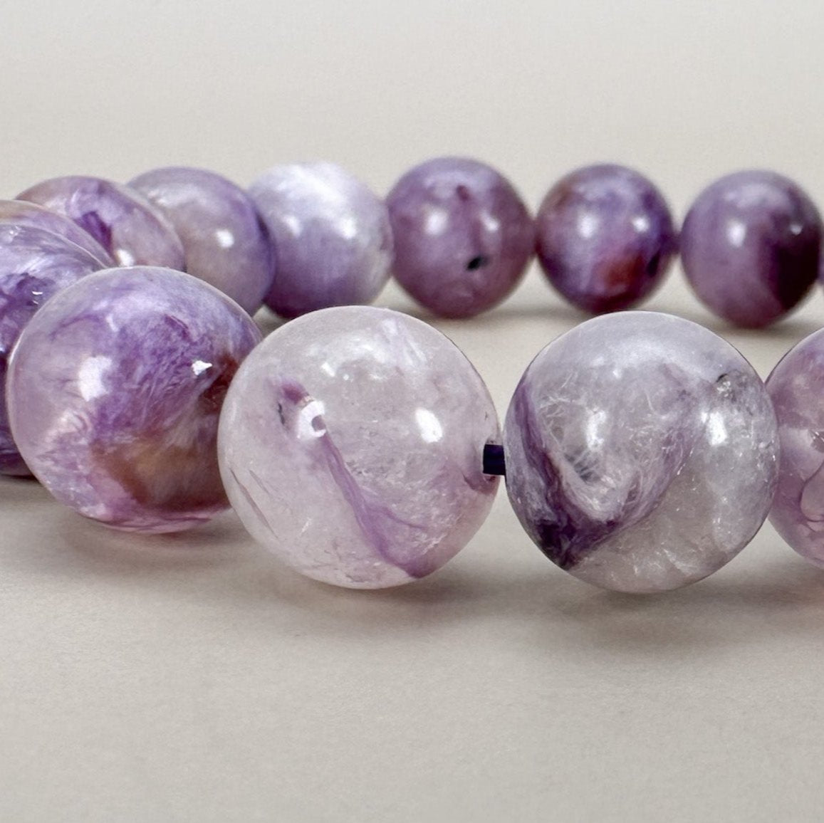 Charoite 11mm Smooth Round Bead - 1 pc. (P3133)