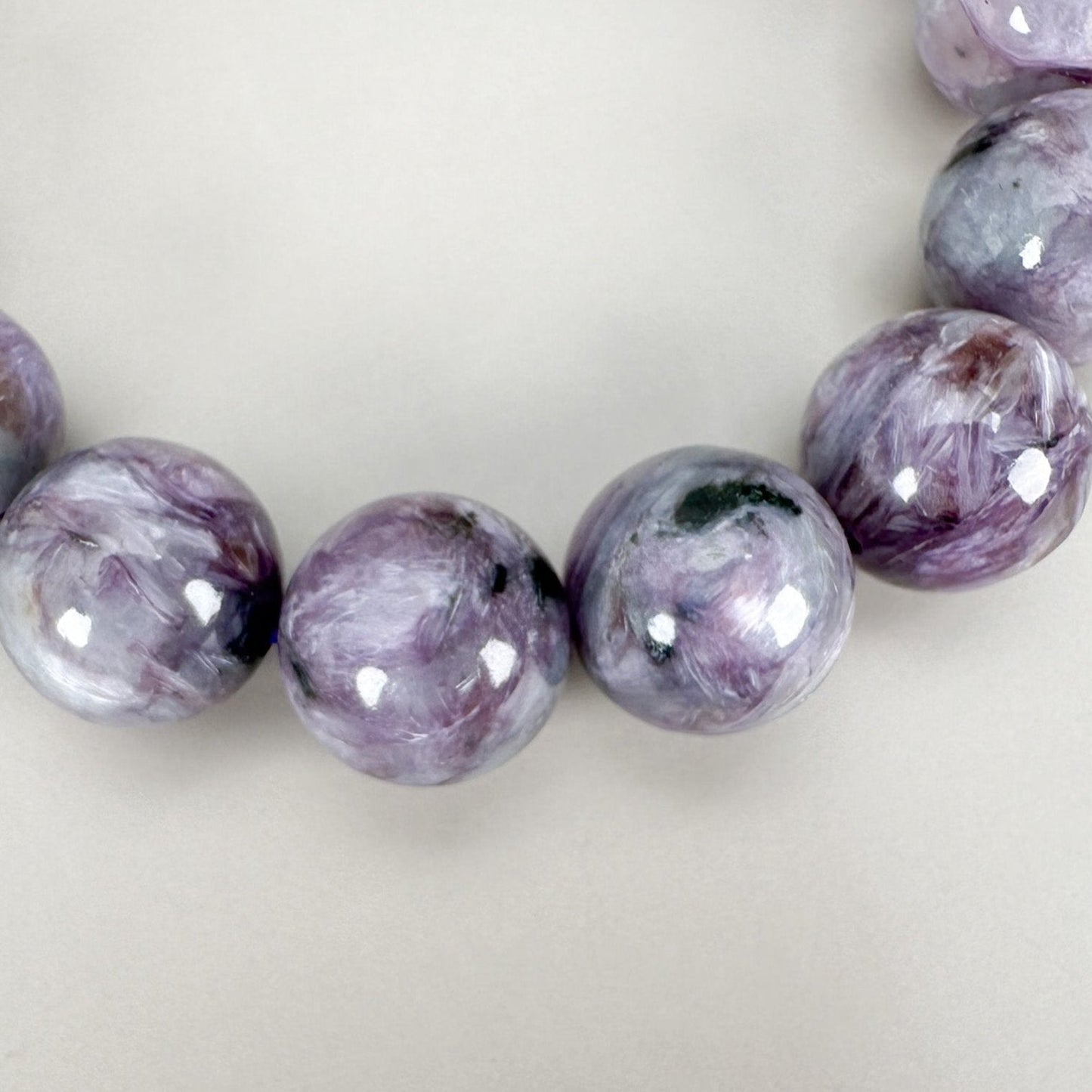 Charoite 13mm Smooth Round Bead - 1 pc. (P3130)