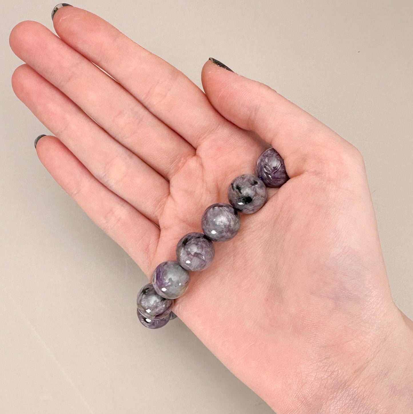 Charoite 13mm Smooth Round Bead - 1 pc. (P3130)