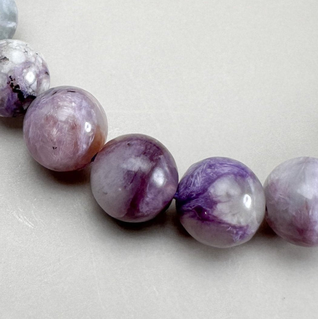 Charoite 9mm Smooth Round Bead - 1 pc. (P3134)