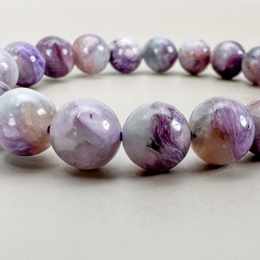 Charoite 9mm Smooth Round Bead - 1 pc. (P3134)