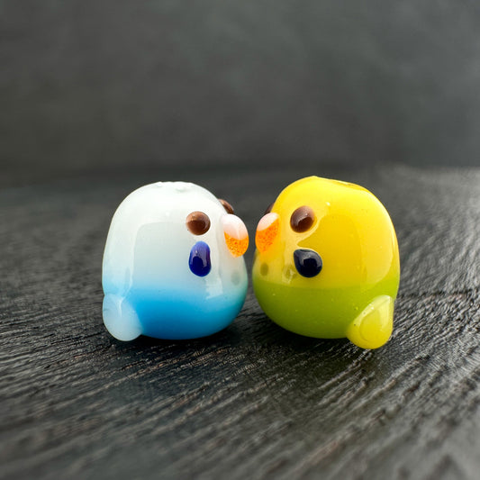 Chibi Handmade Glass Beads (2 Color Options) - Budgie Bird (LB264)