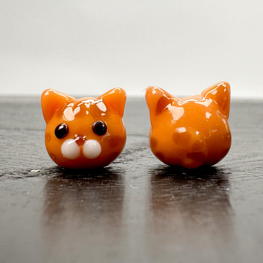 Chibi Handmade Glass Beads - Abyssinian Cat-The Bead Gallery Honolulu