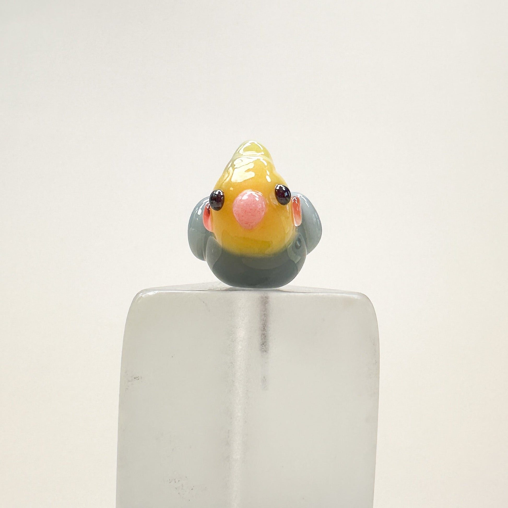 Chibi Handmade Glass Beads - Bird Shape Cockatiel-The Bead Gallery Honolulu