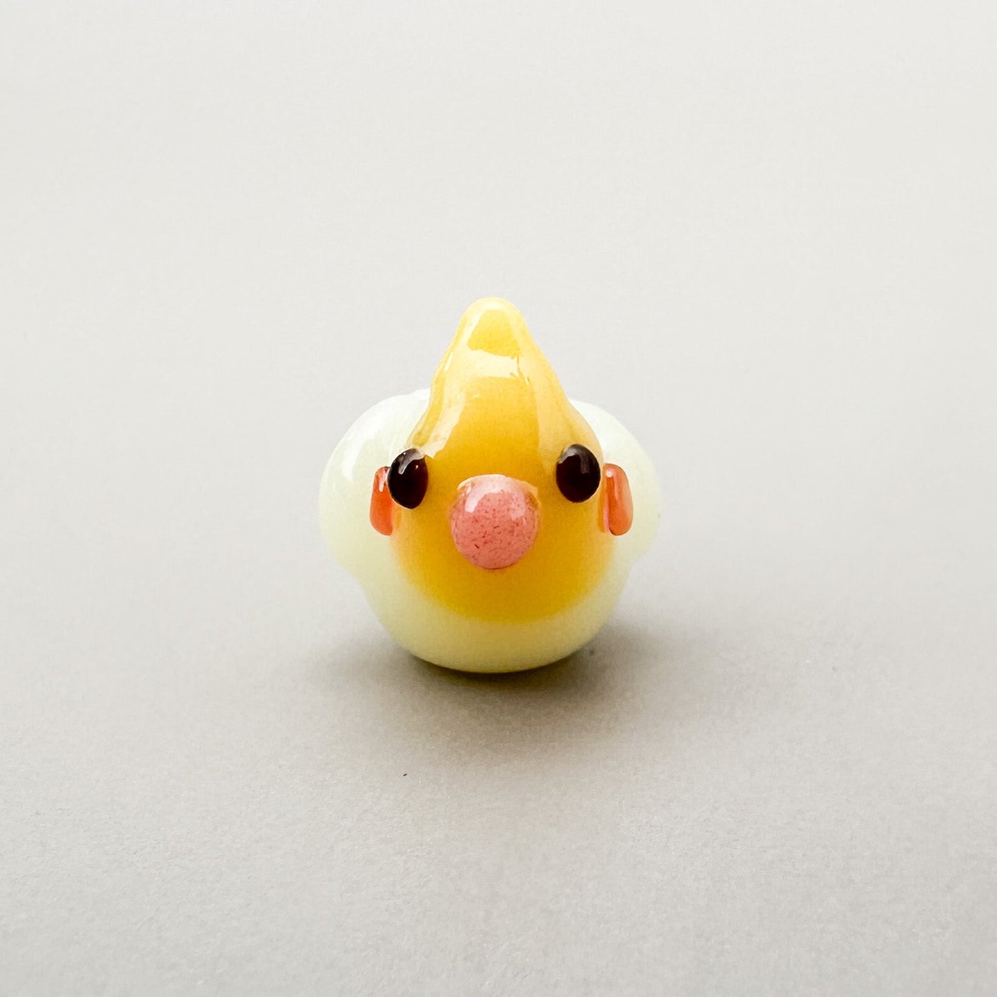 Chibi Handmade Glass Beads - Bird Shape Cockatiel (2 Color Options) (LB214)