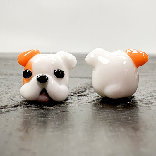 Chibi Beads - Bulldog Dog Spotted-The Bead Gallery Honolulu