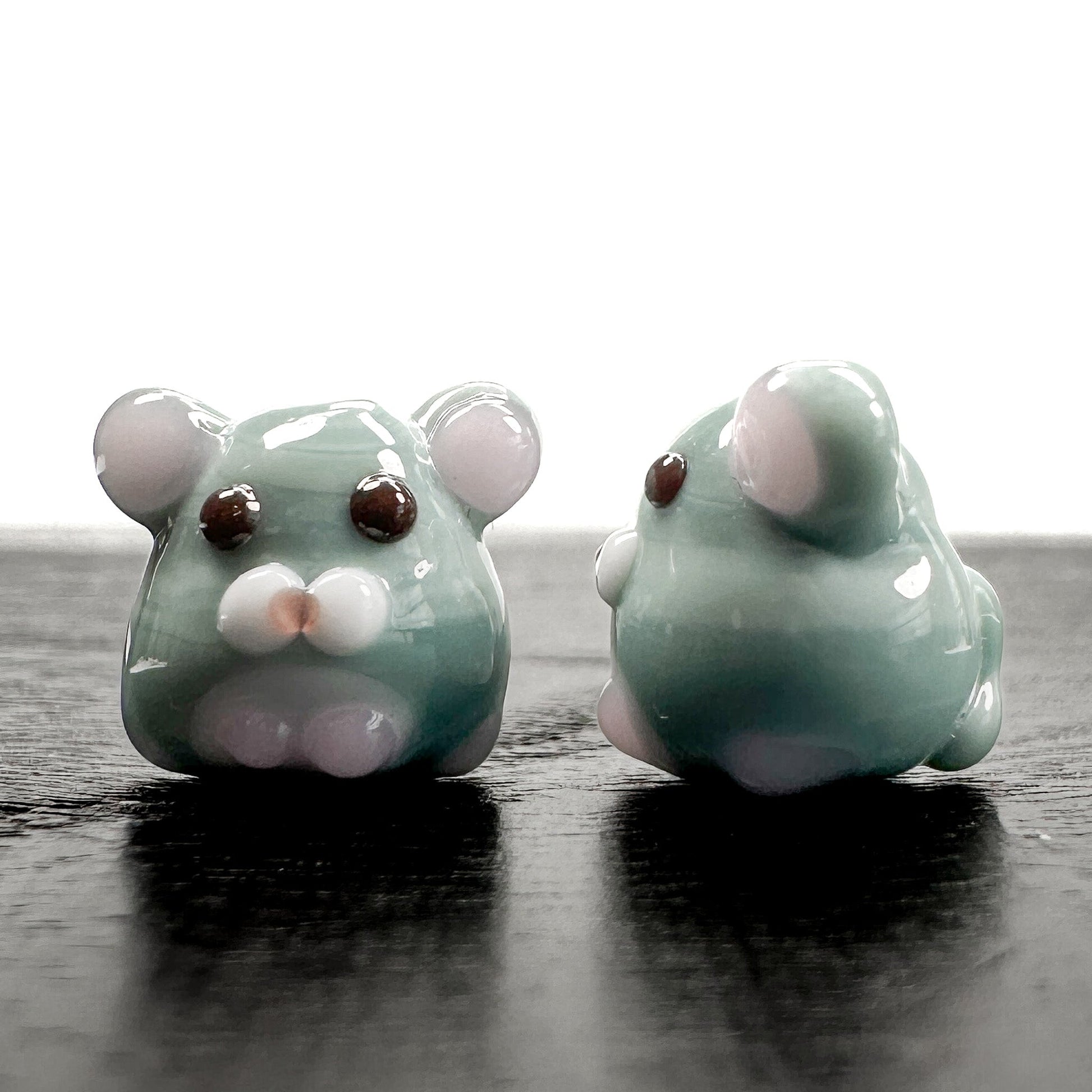 Chibi Handmade Glass Beads - Chinchilla-The Bead Gallery Honolulu