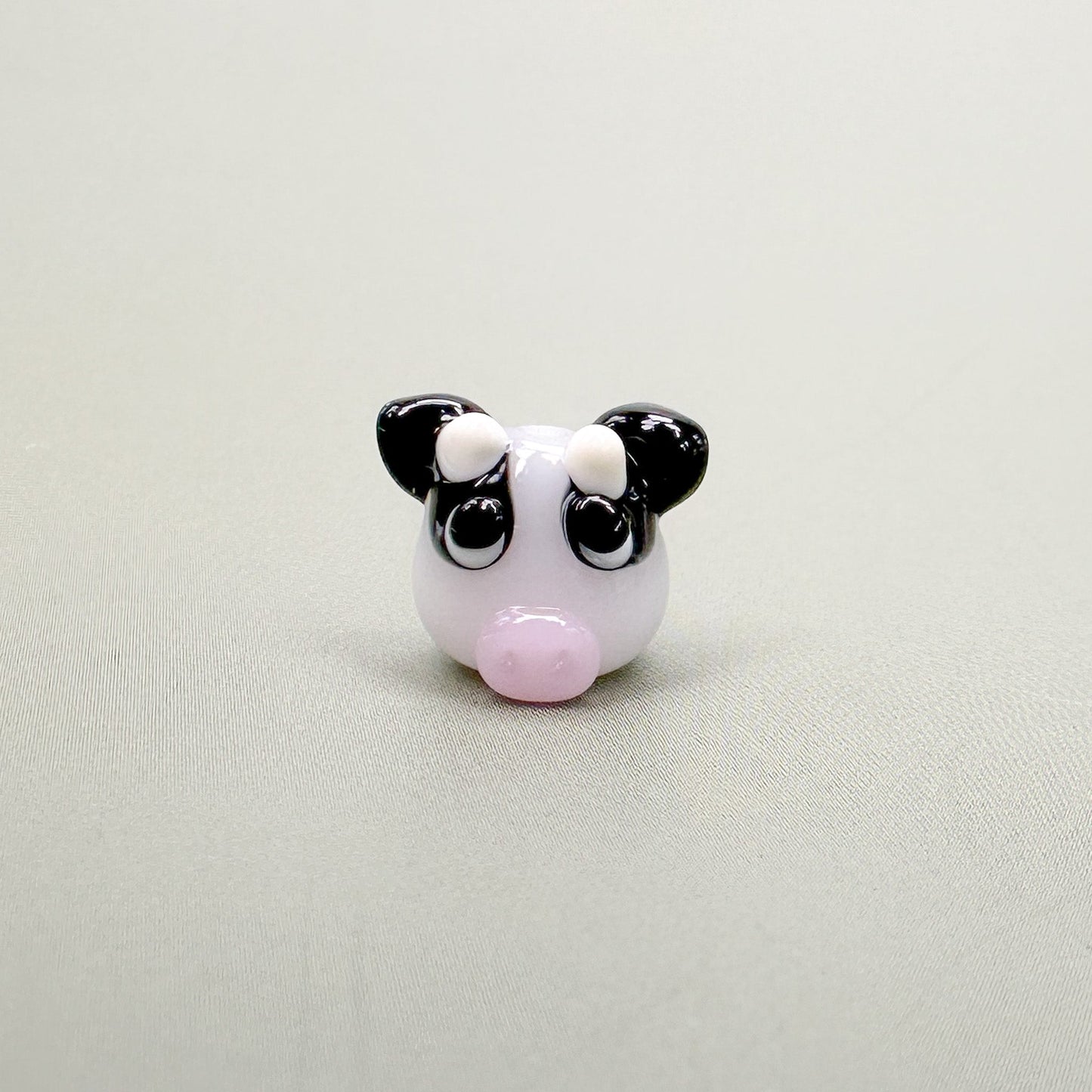 Chibi Handmade Glass Beads - Cow (2 Color Options)-The Bead Gallery Honolulu