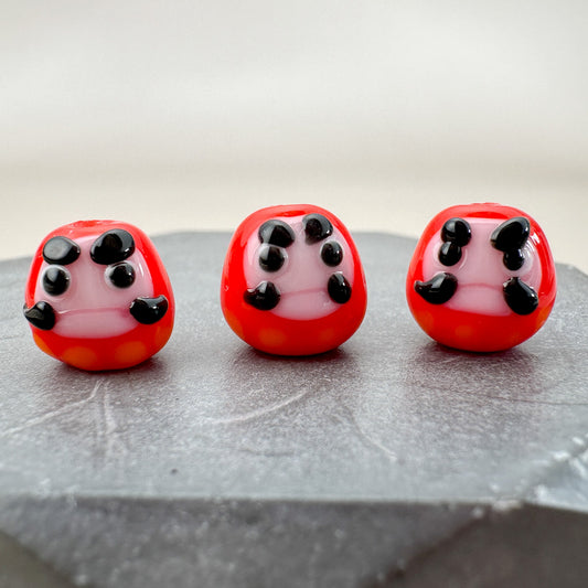 Chibi Handmade Glass Beads - Daruma (LB65)