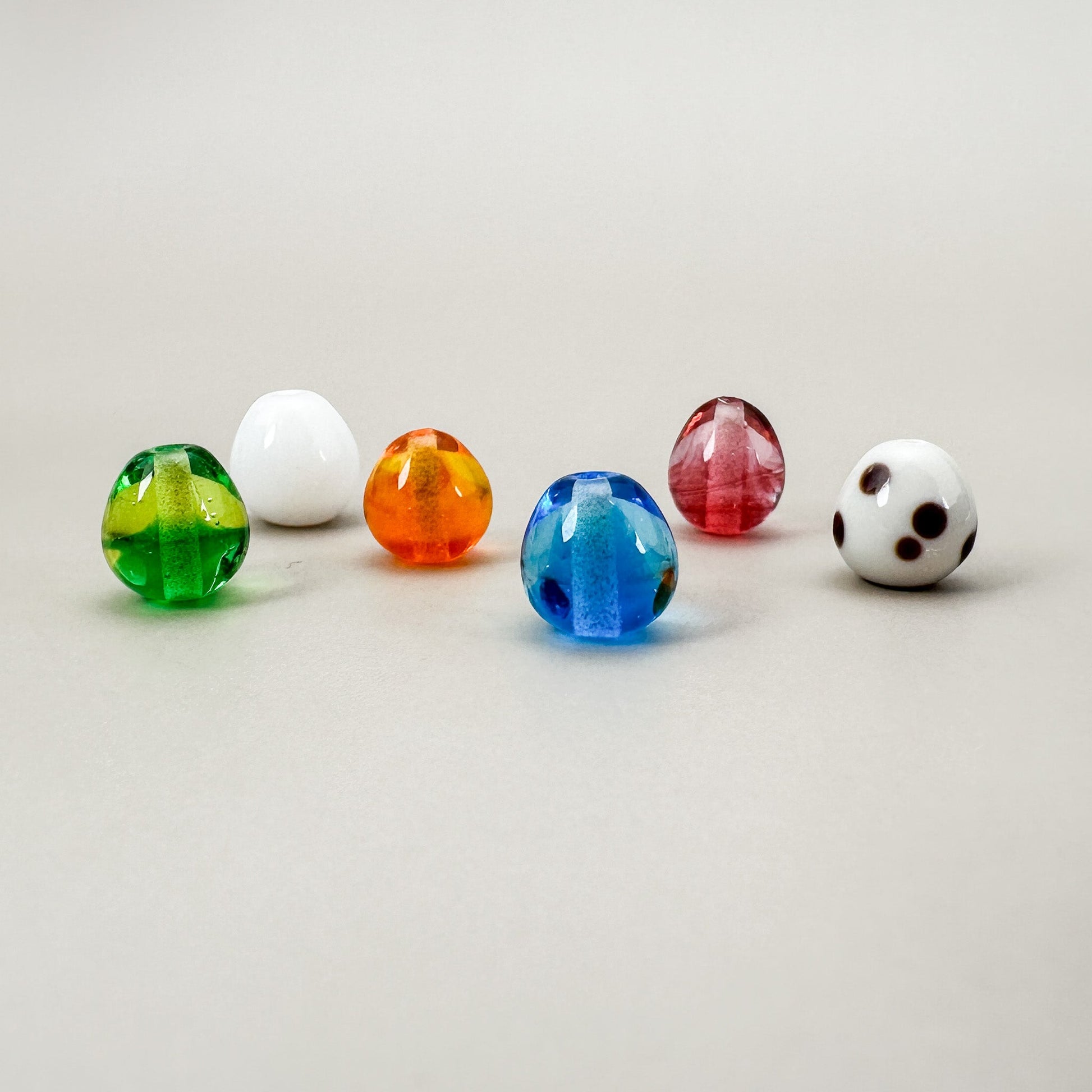 Chibi Handmade Glass Beads - Egg (6 Color Options) (LB189)-The Bead Gallery Honolulu