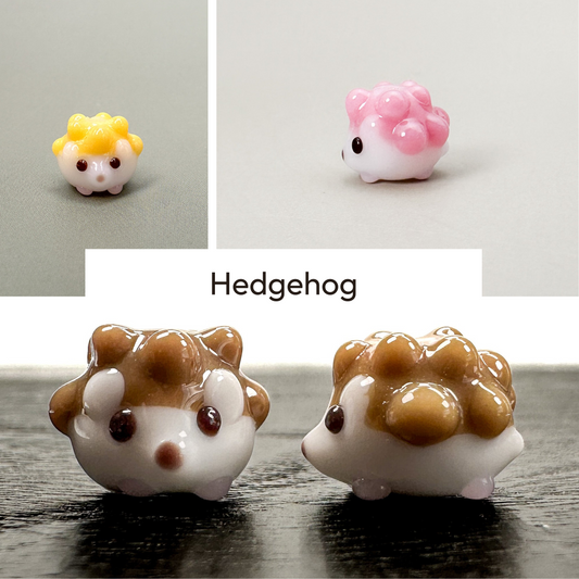 Chibi Handmade Glass Beads - Hedgehog (LB186)