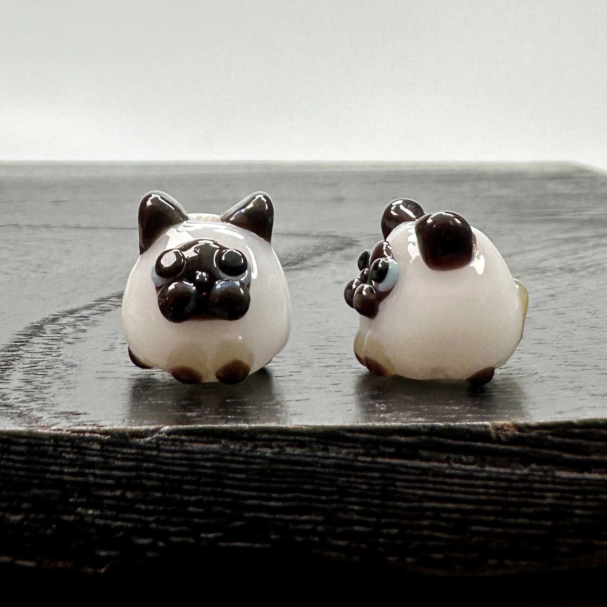 Chibi Handmade Glass Beads - Himalayan Cat-The Bead Gallery Honolulu