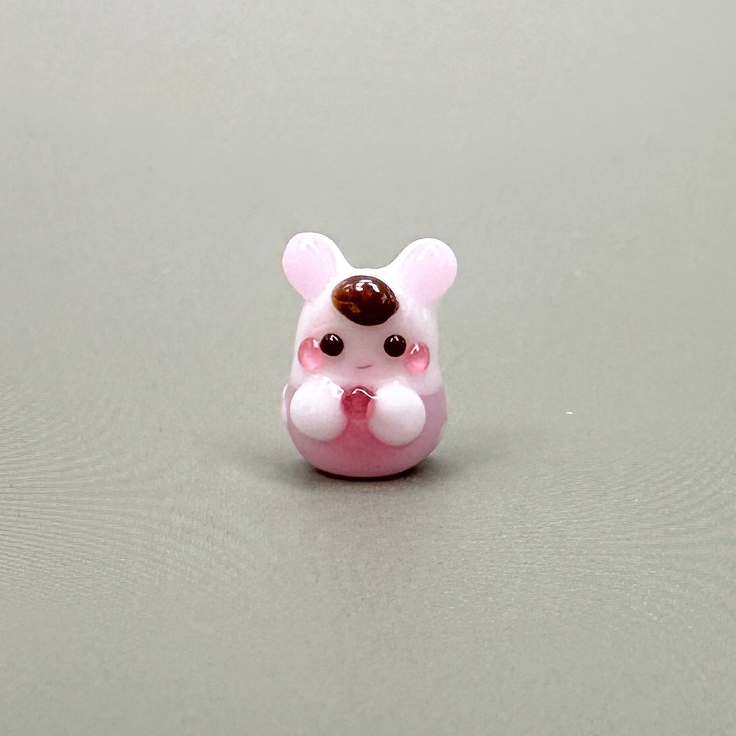 Chibi Handmade Glass Beads - Matroyshka Rabbit Girl (2 Colors Available) - 1 pc.-The Bead Gallery Honolulu