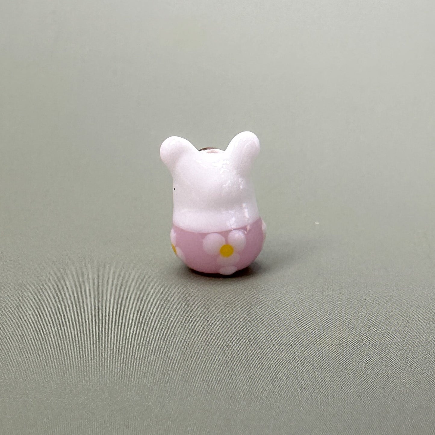 Chibi Handmade Glass Beads - Matroyshka Rabbit Girl (2 Colors Available) - 1 pc.-The Bead Gallery Honolulu