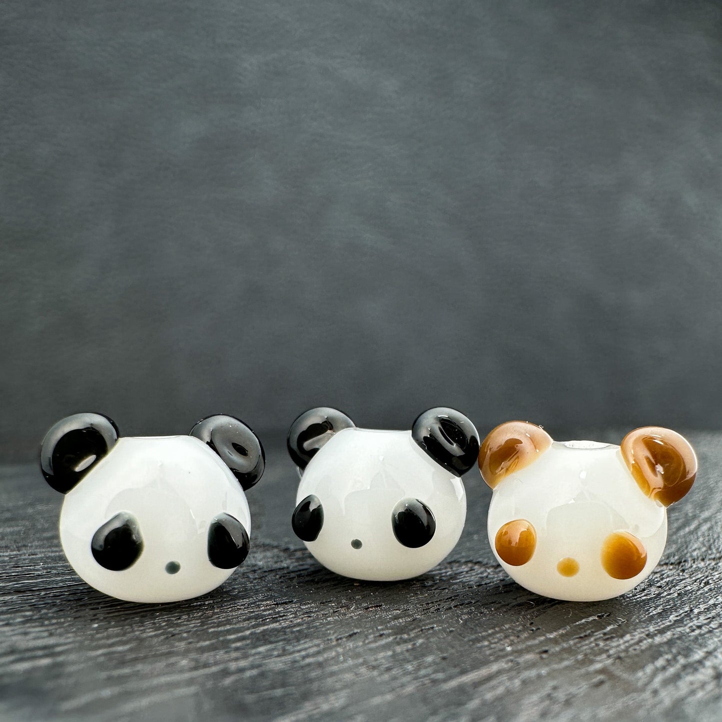 Chibi Handmade Glass Beads - Panda (3 Color Options) (LB174)