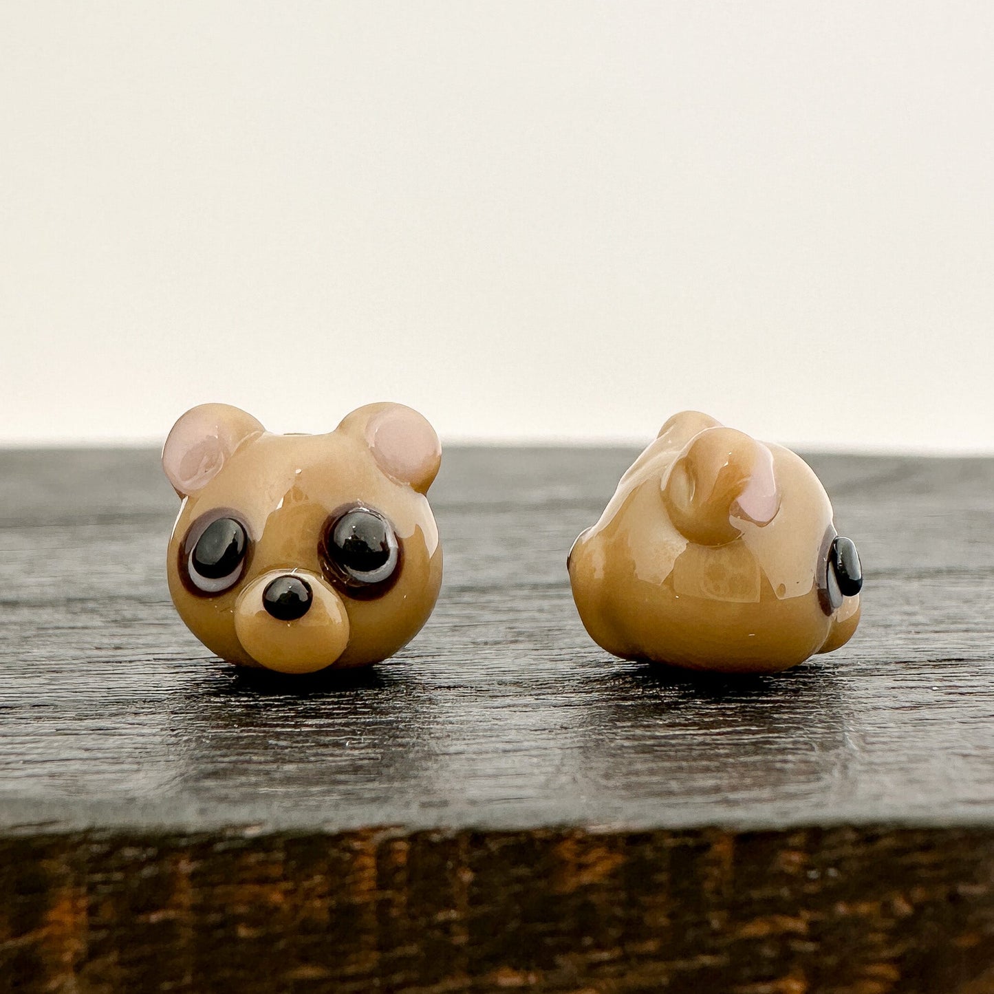 Chibi Handmade Glass Beads - Raccoon (LB287)