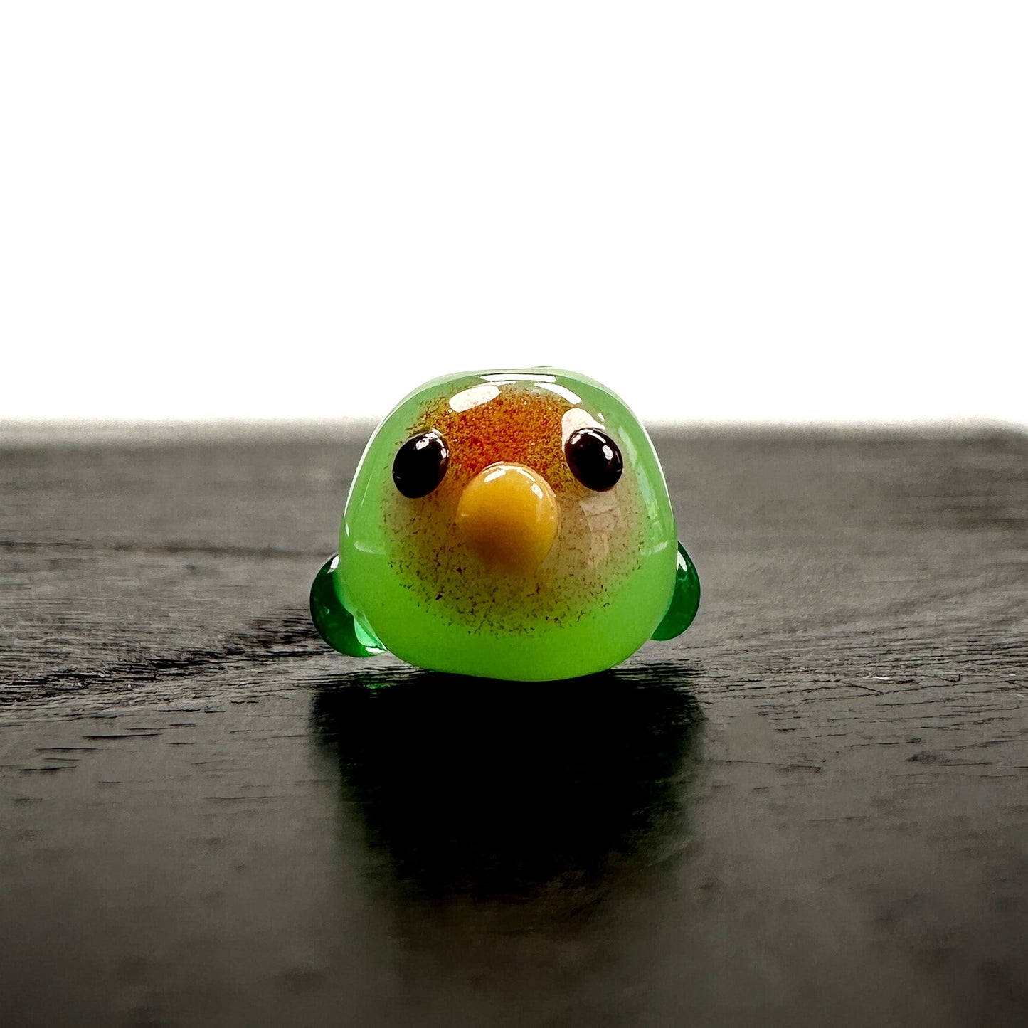 Chibi Handmade Glass Beads - Rosy Lovebird-The Bead Gallery Honolulu