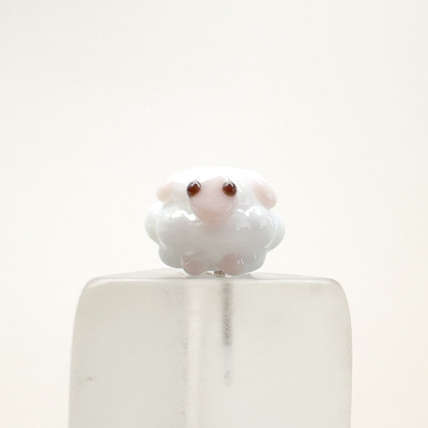 Chibi Handmade Glass Beads - Sheep (2 Color Options) - 1 pc.-The Bead Gallery Honolulu