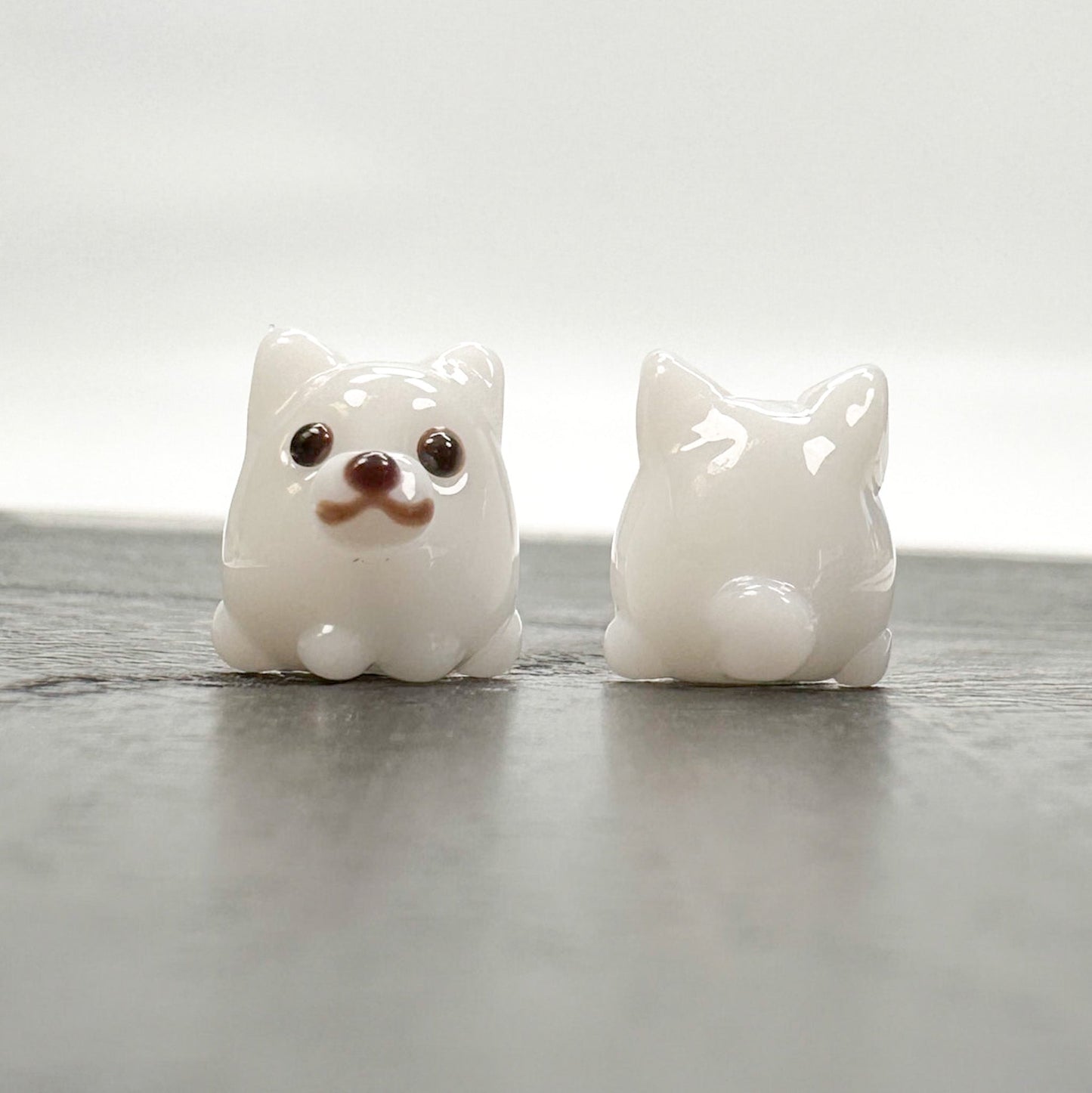 Chibi Beads - Shiba Inu White-The Bead Gallery Honolulu