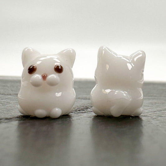 Chibi Beads - White Cat Body-The Bead Gallery Honolulu