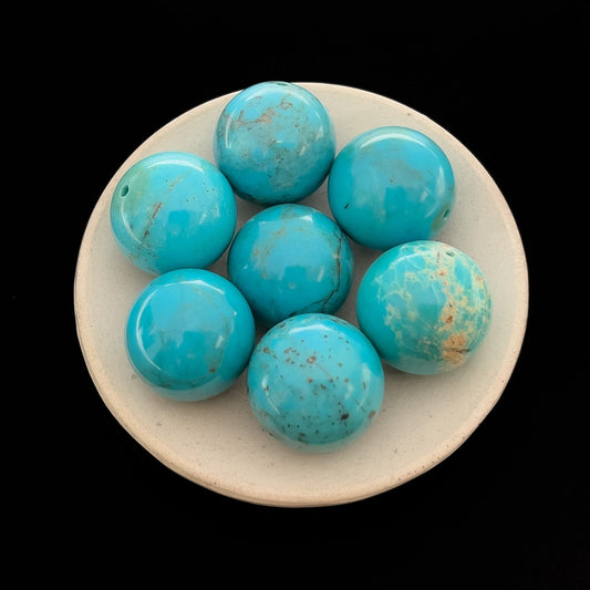 Chinese Turquoise 18mm Round Bead - 1 pc.