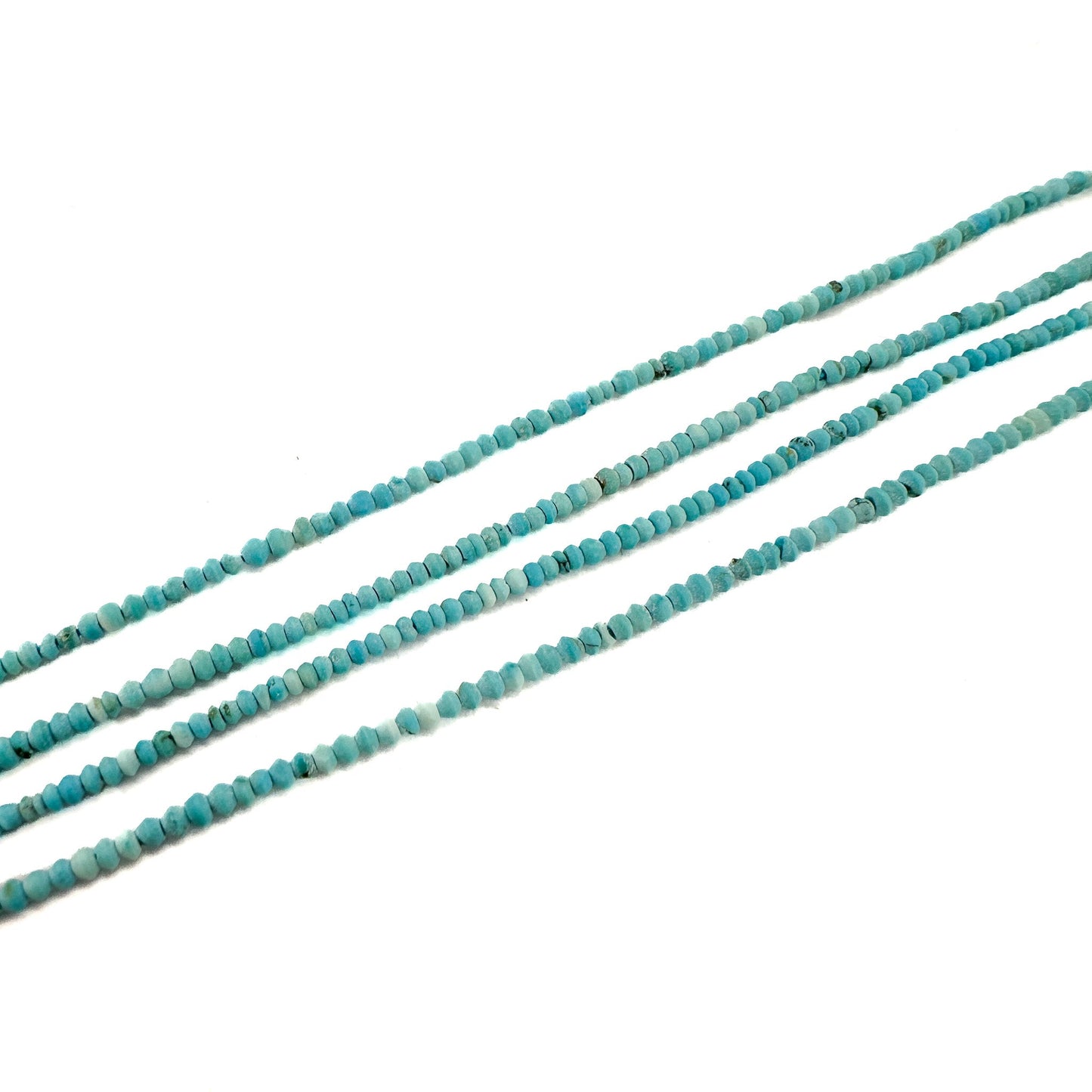 Chinese Turquoise 1.5mm Matte Rondelle Bead - 15.5" Strand (GEM2216)