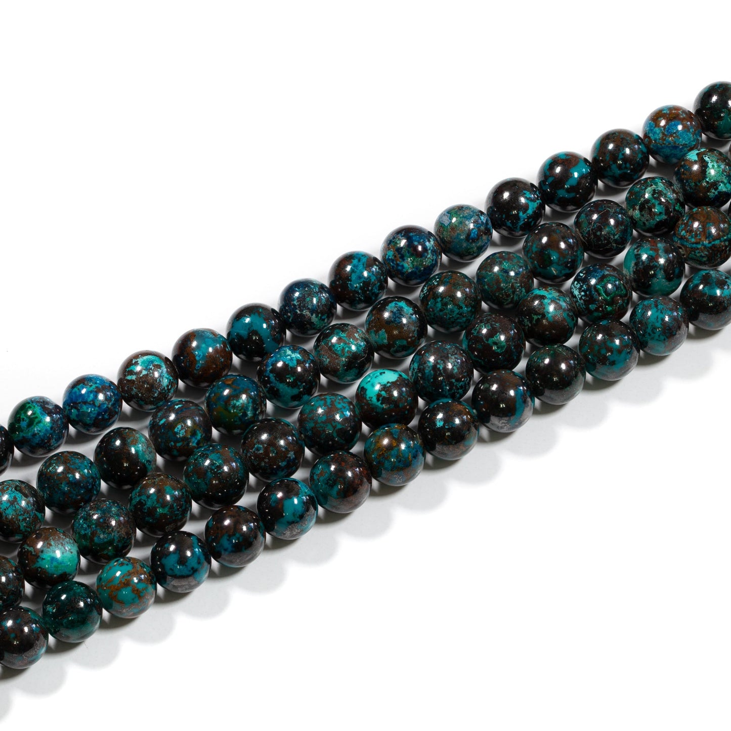 Chrysocolla 6mm Smooth Round - 8" Strand