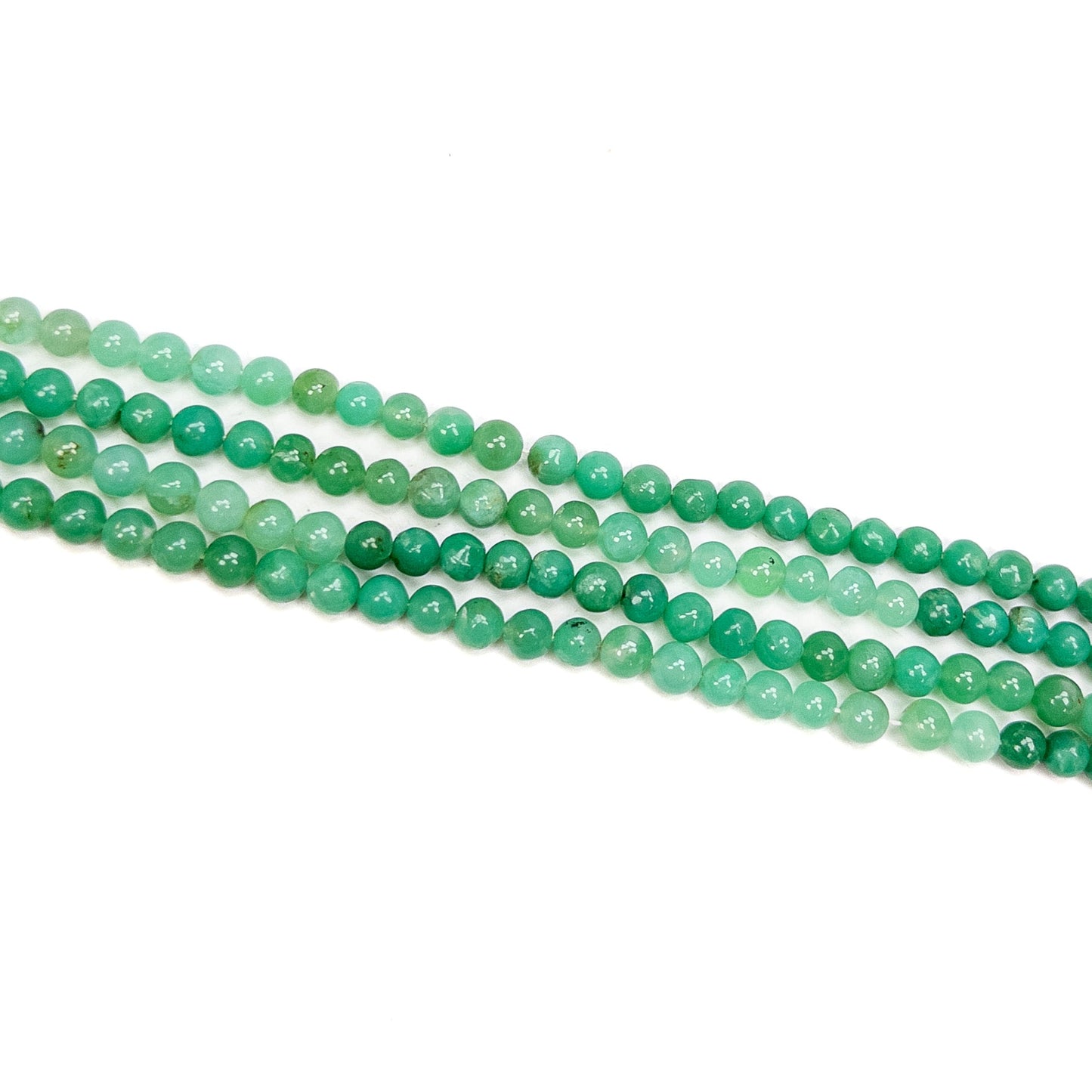 Chrysoprase 5mm Round Smooth Bead - 7.25" Strand-The Bead Gallery Honolulu