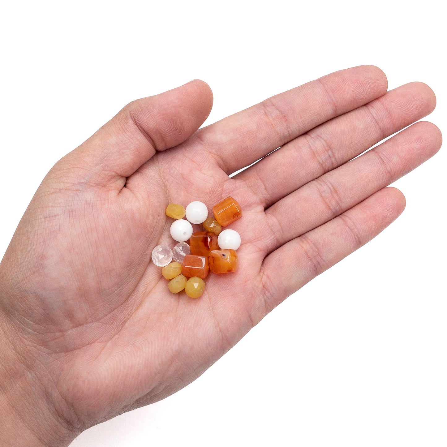 Chunky "Candy Corn" Gemstone Bead Mix - 14 pcs.