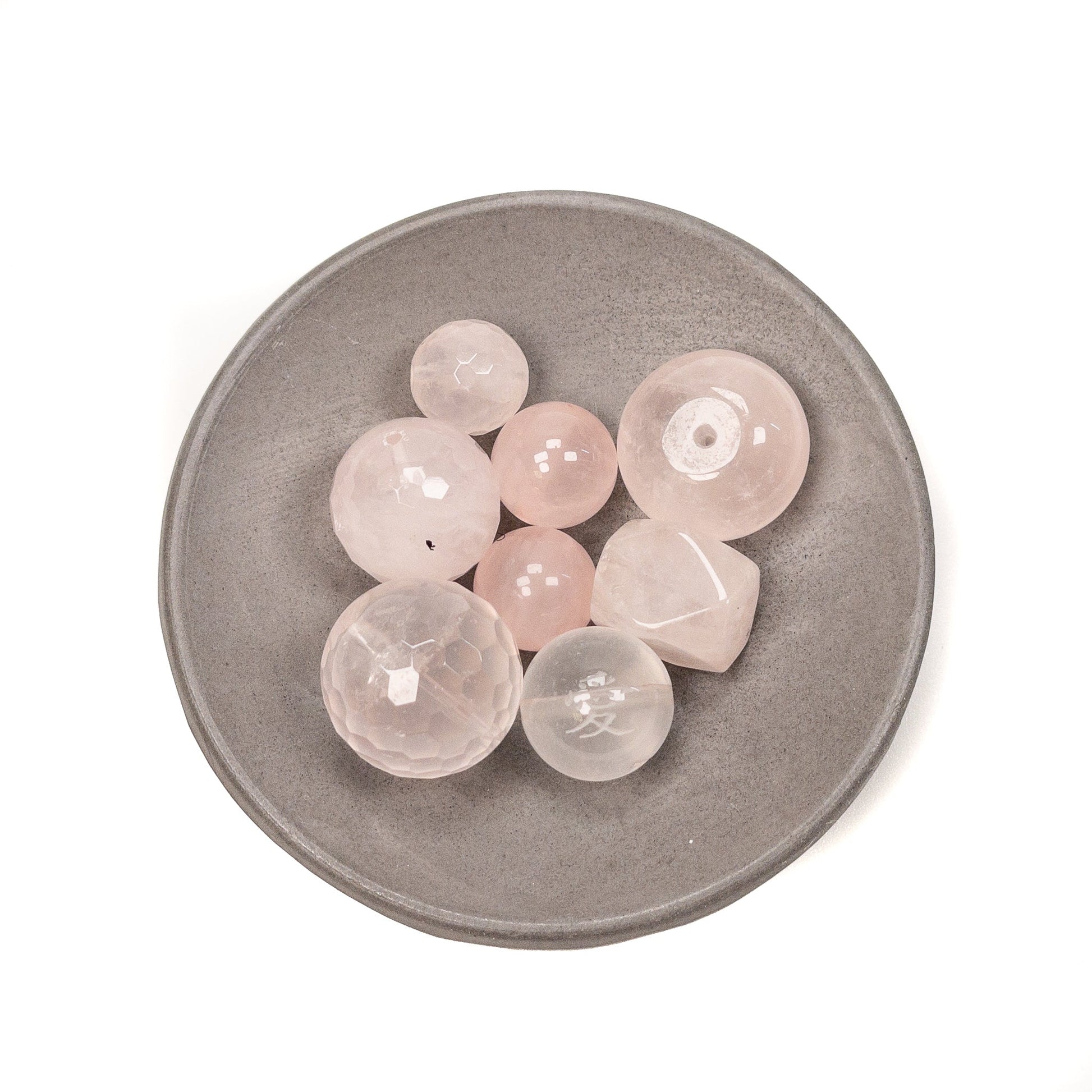 Chunky Rose Quartz Gemstone Bead Mix for LOVE! - 8 pcs.