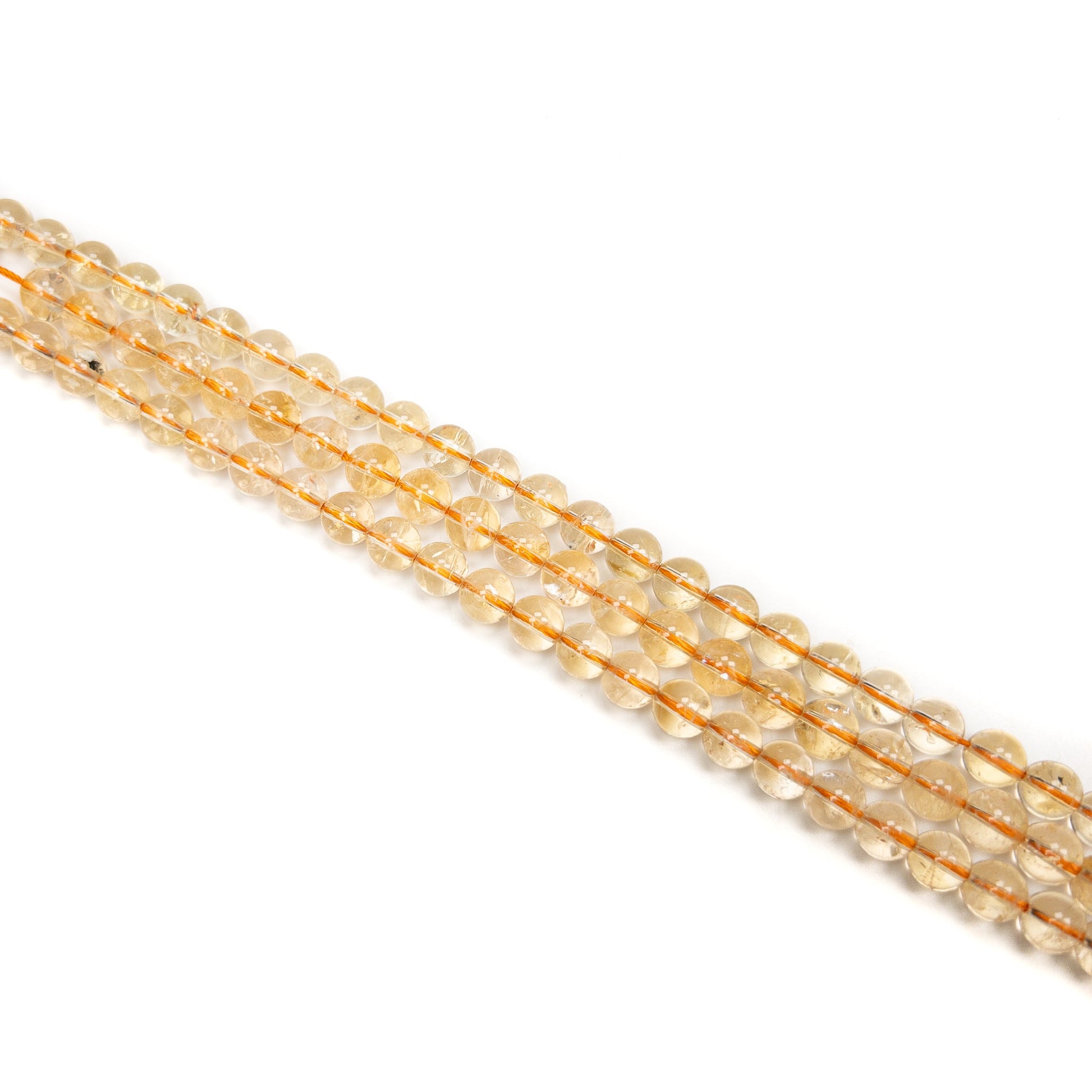 Citrine 8mm Round Bead - 7.5" Strand