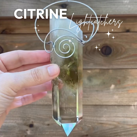 Citrine Crystal Light Catcher B - 1 pc. (J231)