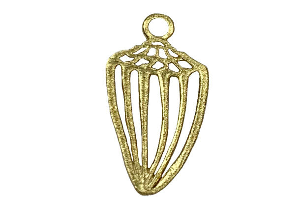 Cone Seashell Charm (2 Metal Options) - 1 pc.