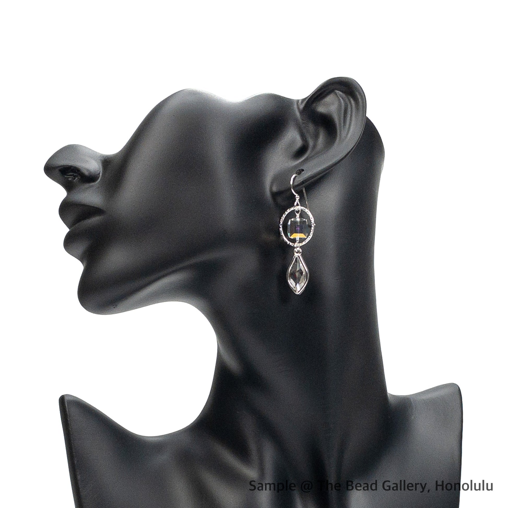 Crystal Flame Drop (2 Metal Options) - 1 pc.-The Bead Gallery Honolulu