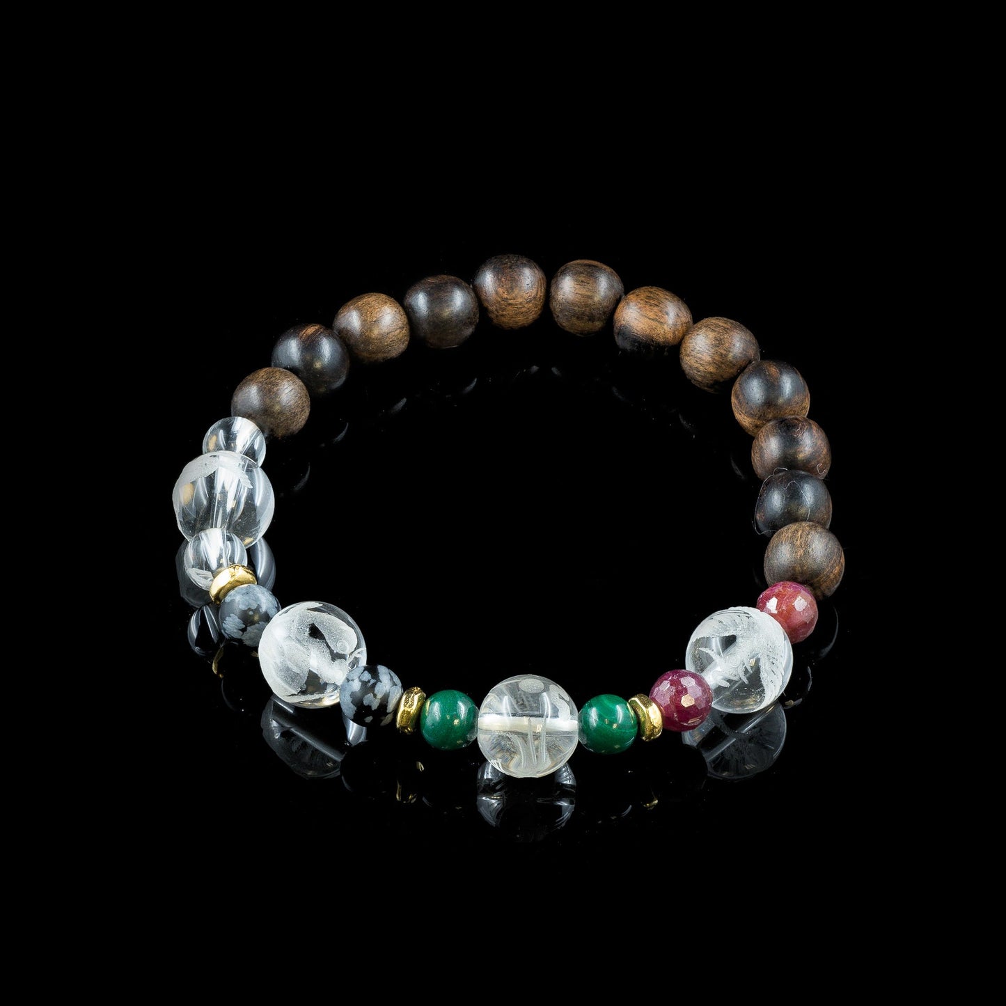 Crystal Quartz Lucky Feng Shui Set (4 Bead Sizes Available) - 4 pcs.