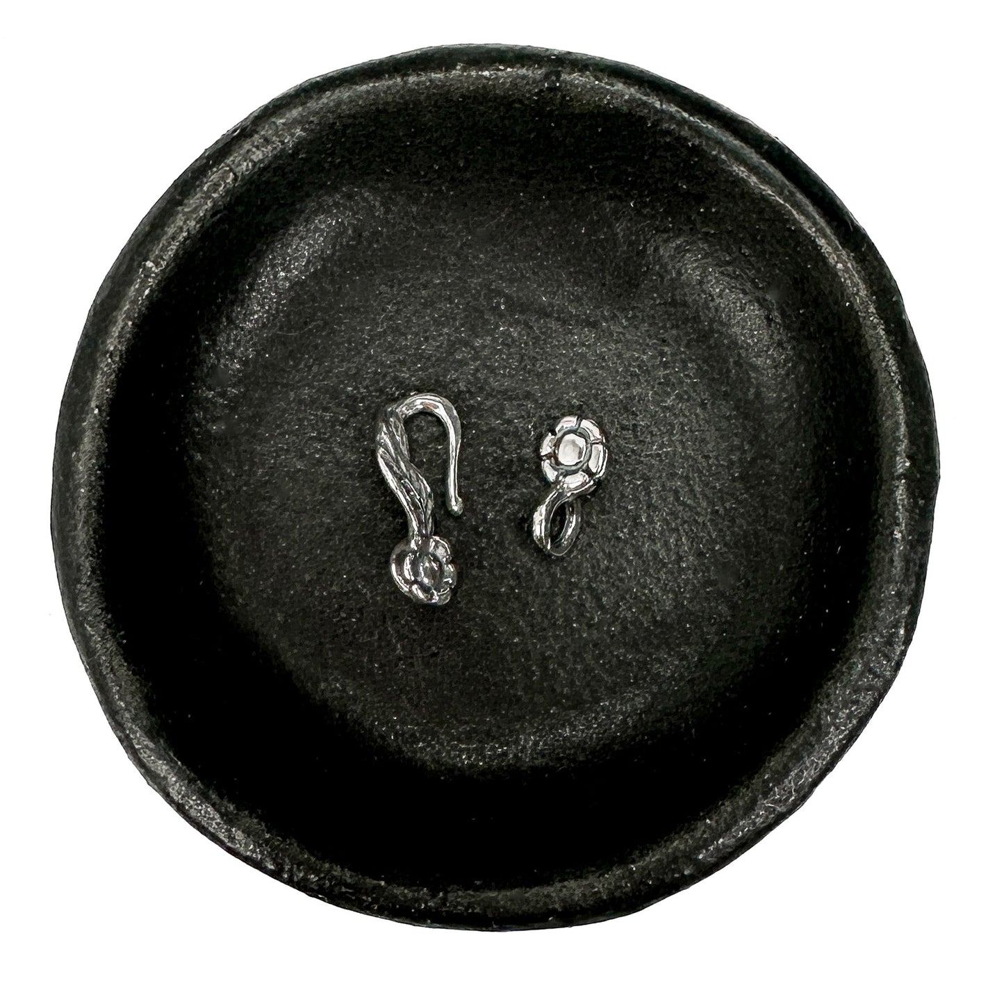 Daisy Hook & Eye Clasp (2 Metal Options) - 1 set