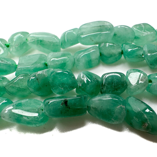 Emerald Brazilian 3-6mm x 3.5-4.5mm Natural Nugget - 8" Strand-The Bead Gallery Honolulu