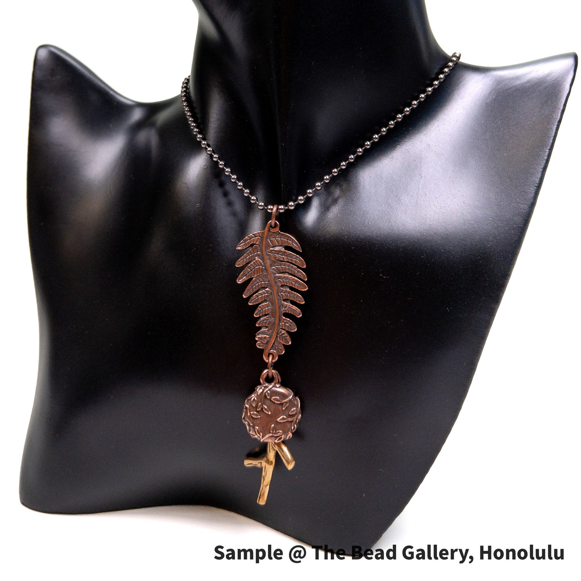 Enchanting Vines Blank Bezel Pendant (3 Colors) - 2 pcs.-The Bead Gallery Honolulu