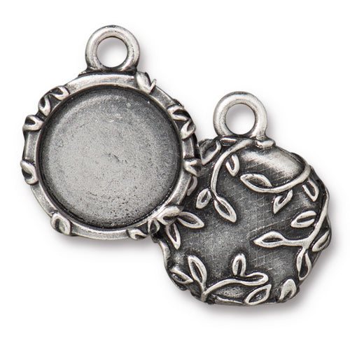 Enchanting Vines Blank Bezel Pendant (3 Colors Available) - 2 pcs.