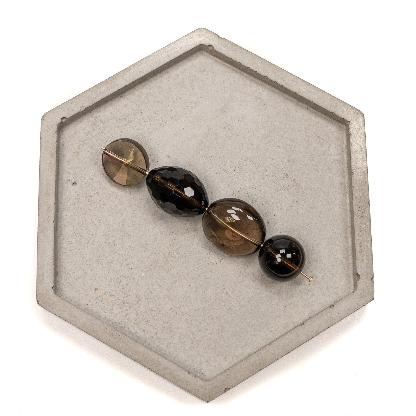 Fabulous Focals Large Smoky Quartz Bead Mix - 4 pcs.