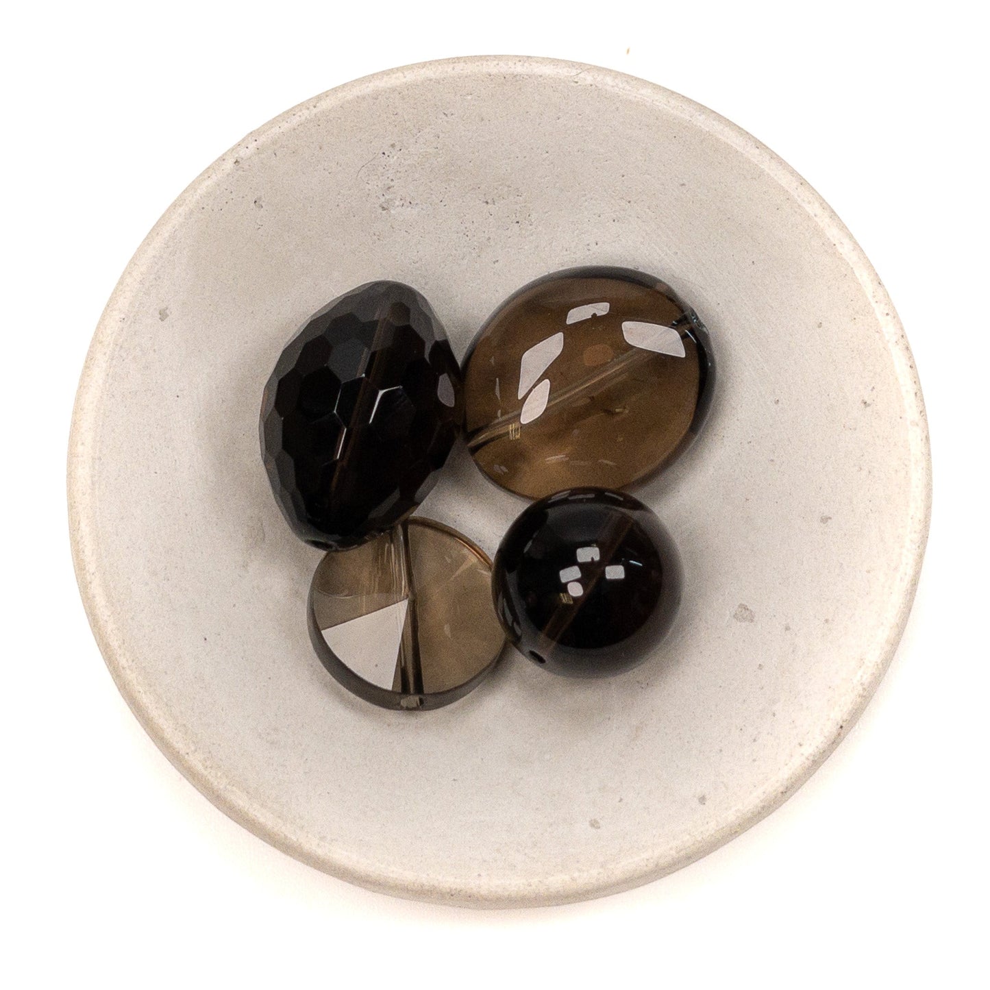 Fabulous Focals Large Smoky Quartz Bead Mix - 4 pcs. (KT 538)