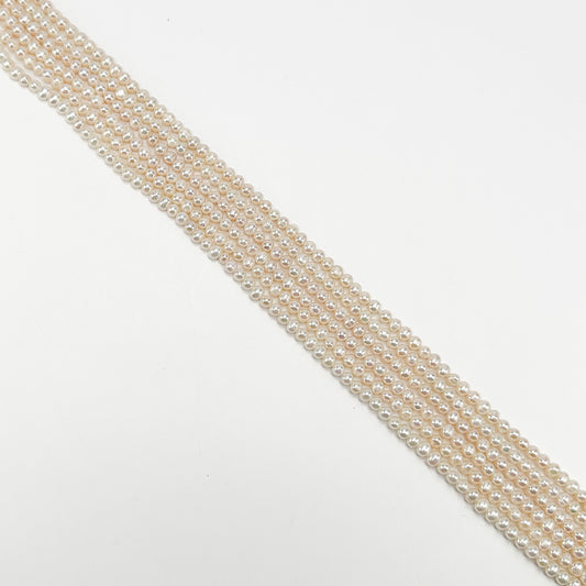 Freshwater Pearl 4.5-5mm White Potato Bead - 8" Strand (GEM2209)